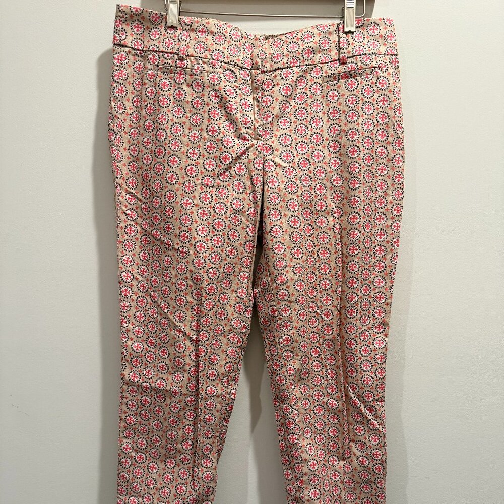 NWOT Loft The Riviera Marisa Cropped Trouser in Medallion Print size 8